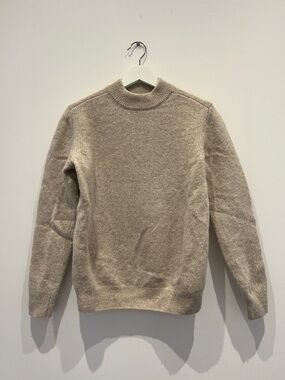 Anerkjendt Men's Crewneck Wool Blend Sweater - Neutral Beige